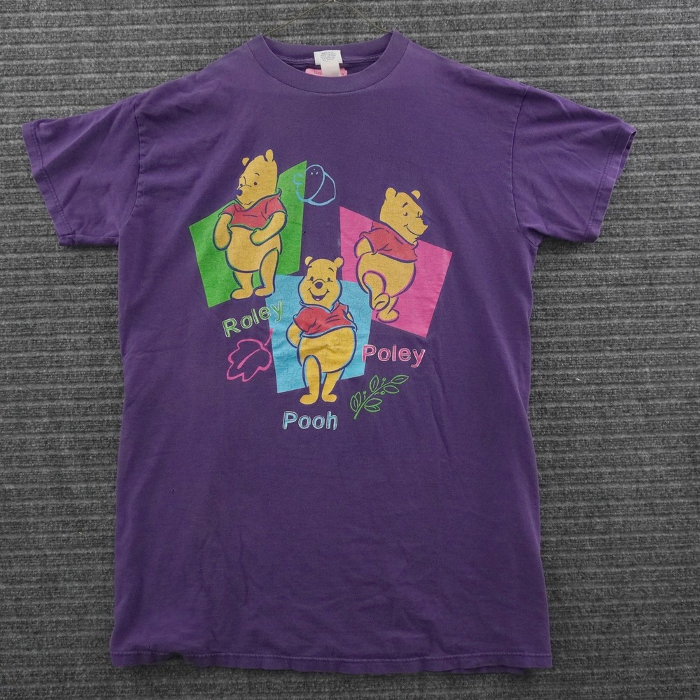 Vintage Pooh T-Shirt Adult XL Purple Winnie The Pooh Roley Poley Graphic Tee